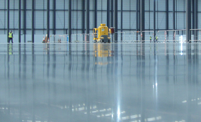 Servicing an industrial warehouse polished concrete floor