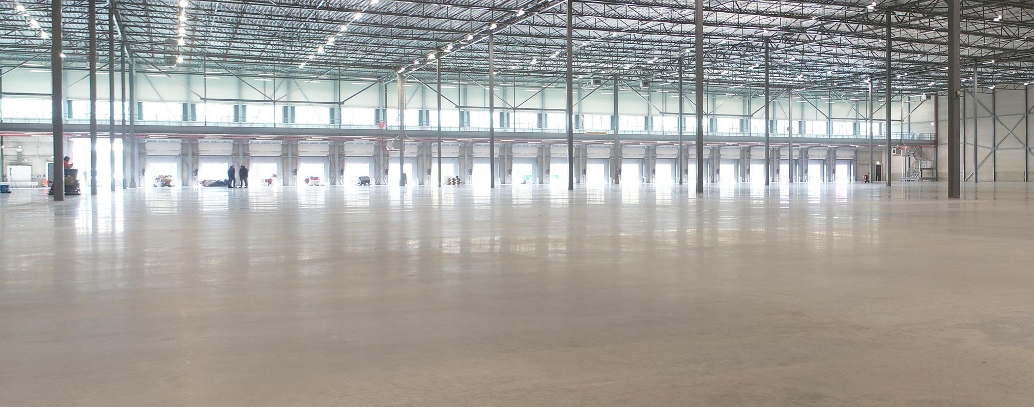 Polished industrial concrete floor