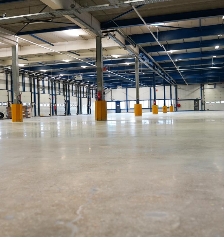 Warehouse concrete floor